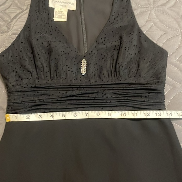 Evan-Picone Black Halter Homecoming Style Midi Dress Sz6 - Picture 12 of 15